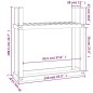 vidaXL Leñero de madera maciza de pino 110x35x108,5 cm