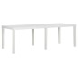 vidaXL Mesa de jardín PP blanco 220x90x72 cm