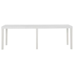 vidaXL Mesa de jardín PP blanco 220x90x72 cm