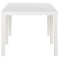 vidaXL Mesa de jardín PP blanco 220x90x72 cm