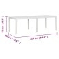 vidaXL Mesa de jardín PP blanco 220x90x72 cm