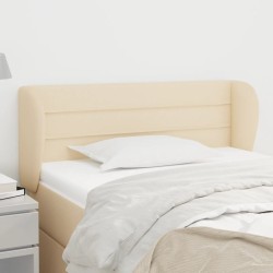 vidaXL Cabecero de tela color crema 103x23x78/88 cm