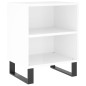 vidaXL Mesita de noche madera de ingeniería blanco brillo 40x30x50 cm vidaXL Mesita de noche madera de ingeniería blanco brillo 40x30x50 cm