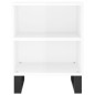 vidaXL Mesita de noche madera de ingeniería blanco brillo 40x30x50 cm vidaXL Mesita de noche madera de ingeniería blanco brillo 40x30x50 cm