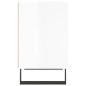 vidaXL Mesita de noche madera de ingeniería blanco brillo 40x30x50 cm vidaXL Mesita de noche madera de ingeniería blanco brillo 40x30x50 cm