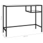vidaXL Escritorio para ordenador transparente vidrio 100x36x74 cm vidaXL Escritorio para ordenador transparente vidrio 100x36x74 cm