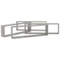 vidaXL Estante cubo pared 4uds contrachapado gris hormigón 100x15x30cm vidaXL Estante cubo pared 4uds contrachapado gris hormigón 100x15x30cm