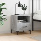 vidaXL Mesita de noche madera ingeniería gris hormigón 40x35x47,5 cm vidaXL Mesita de noche madera ingeniería gris hormigón 40x35x47,5 cm