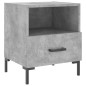 vidaXL Mesita de noche madera ingeniería gris hormigón 40x35x47,5 cm vidaXL Mesita de noche madera ingeniería gris hormigón 40x35x47,5 cm
