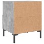 vidaXL Mesita de noche madera ingeniería gris hormigón 40x35x47,5 cm vidaXL Mesita de noche madera ingeniería gris hormigón 40x35x47,5 cm