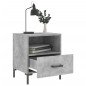 vidaXL Mesita de noche madera ingeniería gris hormigón 40x35x47,5 cm vidaXL Mesita de noche madera ingeniería gris hormigón 40x35x47,5 cm