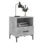 vidaXL Mesita de noche madera ingeniería gris hormigón 40x35x47,5 cm vidaXL Mesita de noche madera ingeniería gris hormigón 40x35x47,5 cm