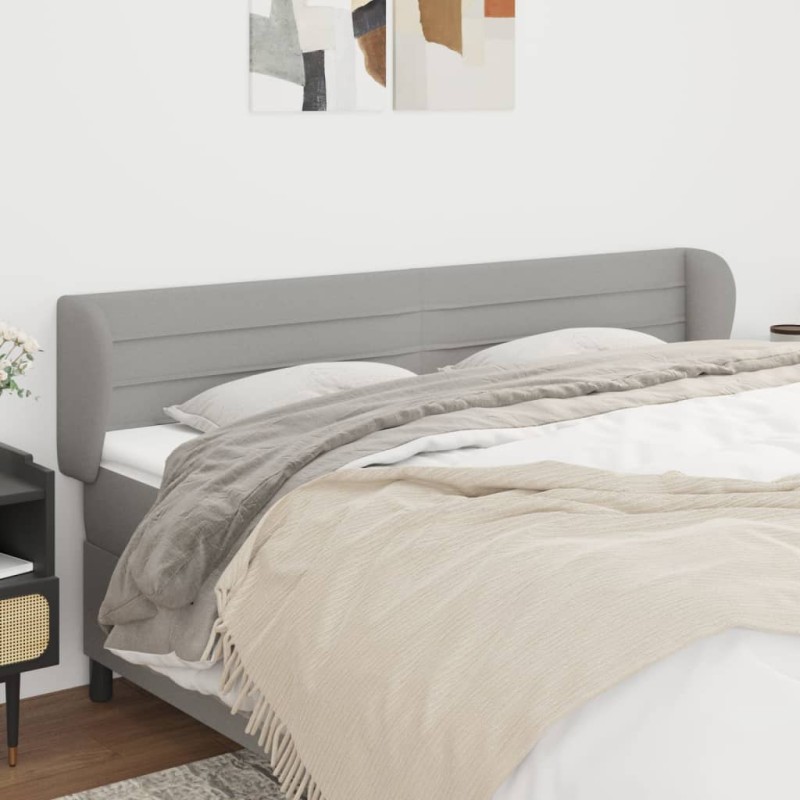 vidaXL Cabecero de tela gris claro 183x23x78/88 cm vidaXL Cabecero de tela gris claro 183x23x78/88 cm