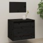 vidaXL Armario de pared de madera maciza de pino negro 45x30x35 cm vidaXL Armario de pared de madera maciza de pino negro 45x30x35 cm