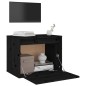 vidaXL Armario de pared de madera maciza de pino negro 45x30x35 cm vidaXL Armario de pared de madera maciza de pino negro 45x30x35 cm