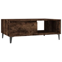 vidaXL Mesa de centro madera de ingeniería roble ahumado 90x60x35 cm