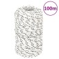 vidaXL Cuerda para barco trenzada poliéster blanco 2 mm x 100 m vidaXL Cuerda para barco trenzada poliéster blanco 2 mm x 100 m