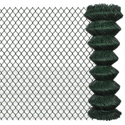 vidaXL Valla de tela metálica acero verde 1,25x25 m