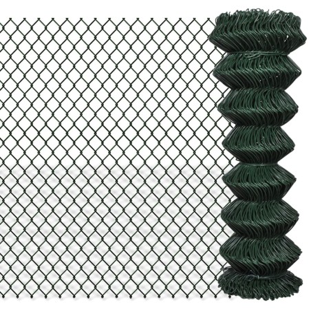 vidaXL Valla de tela metálica acero verde 1,25x25 m