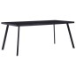vidaXL Mesa de comedor de vidrio templado negro 160x80x75 cm vidaXL Mesa de comedor de vidrio templado negro 160x80x75 cm