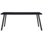 vidaXL Mesa de comedor de vidrio templado negro 160x80x75 cm vidaXL Mesa de comedor de vidrio templado negro 160x80x75 cm