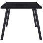 vidaXL Mesa de comedor de vidrio templado negro 160x80x75 cm vidaXL Mesa de comedor de vidrio templado negro 160x80x75 cm