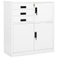 vidaXL Armario de oficina de acero blanco 90x40x102 cm