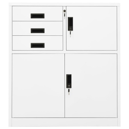 vidaXL Armario de oficina de acero blanco 90x40x102 cm