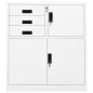 vidaXL Armario de oficina de acero blanco 90x40x102 cm