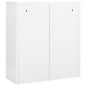 vidaXL Armario de oficina de acero blanco 90x40x102 cm