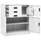vidaXL Armario de oficina de acero blanco 90x40x102 cm