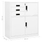 vidaXL Armario de oficina de acero blanco 90x40x102 cm