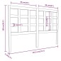 vidaXL Cabecero de cama madera maciza de pino gris 145,5x4x100 cm vidaXL Cabecero de cama madera maciza de pino gris 145,5x4x100 cm
