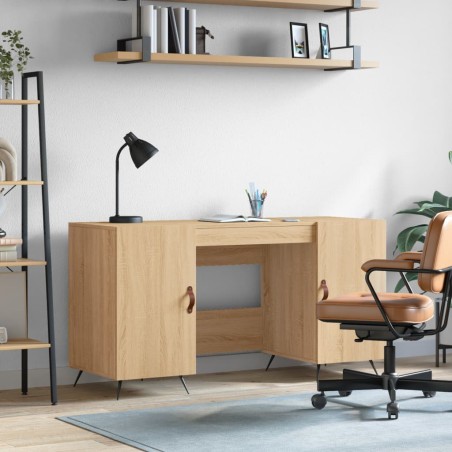 vidaXL Escritorio madera de ingeniería roble Sonoma 140x50x75 cm