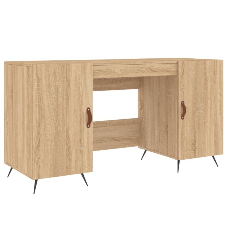 vidaXL Escritorio madera de ingeniería roble Sonoma 140x50x75 cm