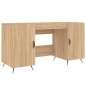 vidaXL Escritorio madera de ingeniería roble Sonoma 140x50x75 cm
