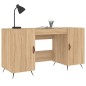 vidaXL Escritorio madera de ingeniería roble Sonoma 140x50x75 cm
