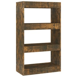 vidaXL Estantería/divisor madera ingeniería roble ahumado 60x30x103 cm