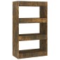 vidaXL Estantería/divisor madera ingeniería roble ahumado 60x30x103 cm vidaXL Estantería/divisor madera ingeniería roble ahumado 60x30x103 cm