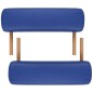 vidaXL Camilla de masaje plegable 2 zonas estructura de madera azul vidaXL Camilla de masaje plegable 2 zonas estructura de madera azul