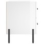 vidaXL Mesita de noche madera de ingeniería blanco brillo 40x35x47,5cm vidaXL Mesita de noche madera de ingeniería blanco brillo 40x35x47,5cm