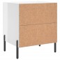 vidaXL Mesita de noche madera de ingeniería blanco brillo 40x35x47,5cm vidaXL Mesita de noche madera de ingeniería blanco brillo 40x35x47,5cm