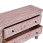 vidaXL Aparador con 2 cajones madera maciza de caoba 90x30x60 cm vidaXL Aparador con 2 cajones madera maciza de caoba 90x30x60 cm