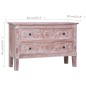 vidaXL Aparador con 2 cajones madera maciza de caoba 90x30x60 cm vidaXL Aparador con 2 cajones madera maciza de caoba 90x30x60 cm