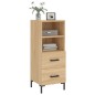 vidaXL Aparador madera contrachapada color roble Sonoma 34,5x34x90 cm vidaXL Aparador madera contrachapada color roble Sonoma 34,5x34x90 cm