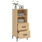 vidaXL Aparador madera contrachapada color roble Sonoma 34,5x34x90 cm vidaXL Aparador madera contrachapada color roble Sonoma 34,5x34x90 cm