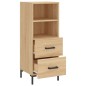 vidaXL Aparador madera contrachapada color roble Sonoma 34,5x34x90 cm vidaXL Aparador madera contrachapada color roble Sonoma 34,5x34x90 cm