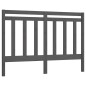 vidaXL Cabecero de cama madera maciza de pino gris 126x4x100 cm vidaXL Cabecero de cama madera maciza de pino gris 126x4x100 cm