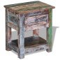 vidaXL Mesa auxiliar con 1 cajón madera maciza reciclada 43x33x51 cm vidaXL Mesa auxiliar con 1 cajón madera maciza reciclada 43x33x51 cm