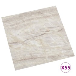 vidaXL Lamas para suelo autoadhesivas 55 uds PVC 5,11 m² beige